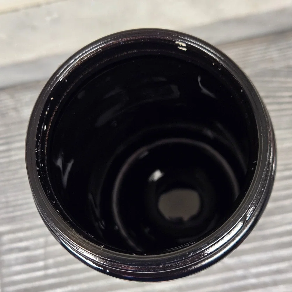 Everyday‎ Dose Mushroom Coffee UV Glass Jar Black White Wavy Storage Canister - Picture 10 of 11